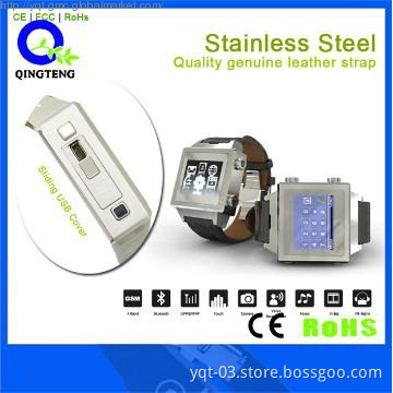 Elegant business gift phone watch with pure stainless steel body